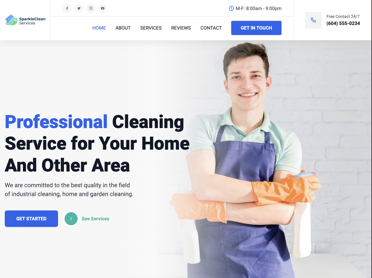 Local service site screenshot