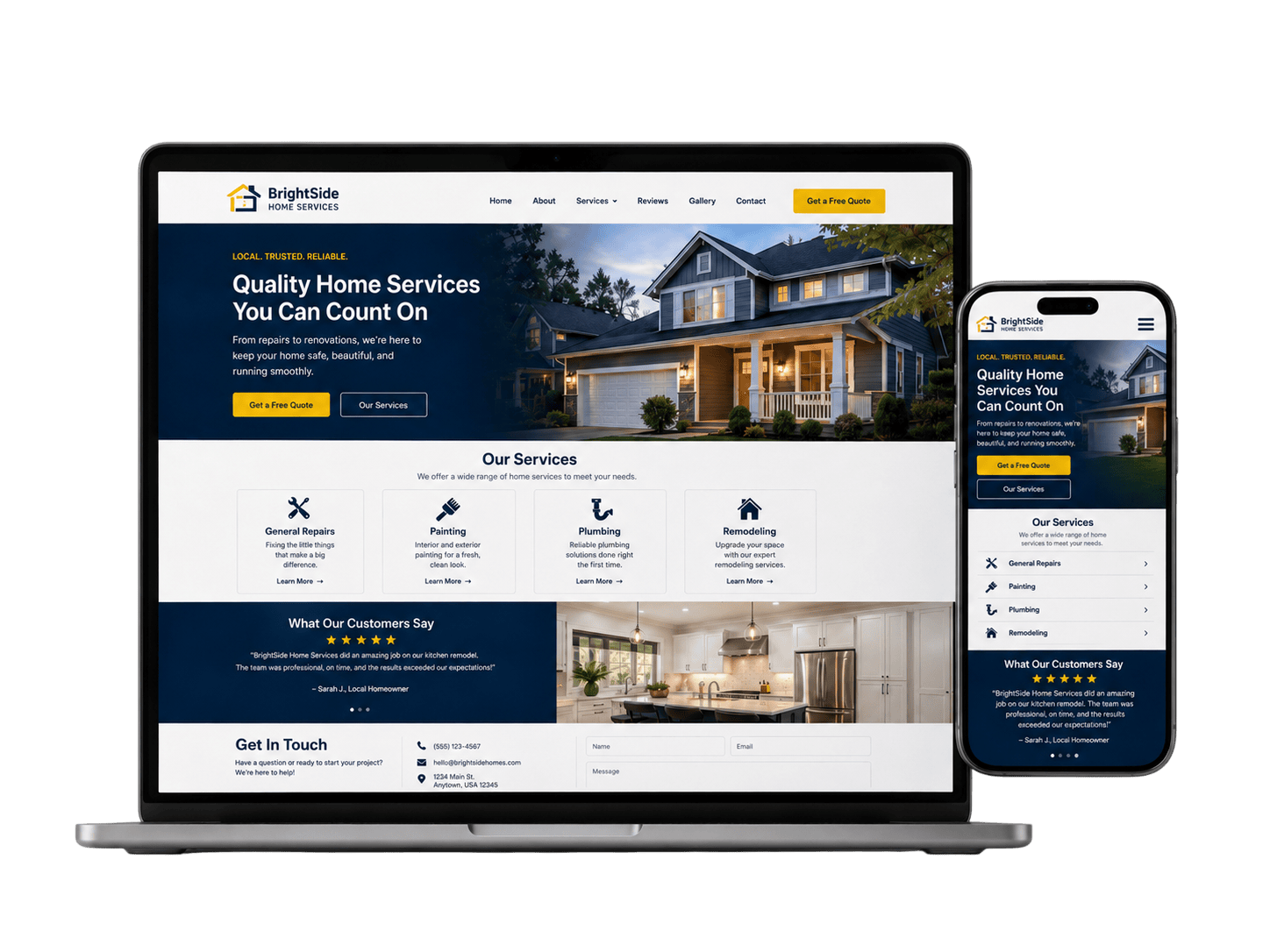 RidgePoint website mockups